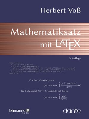 cover image of Mathematiksatz mit LaTeX